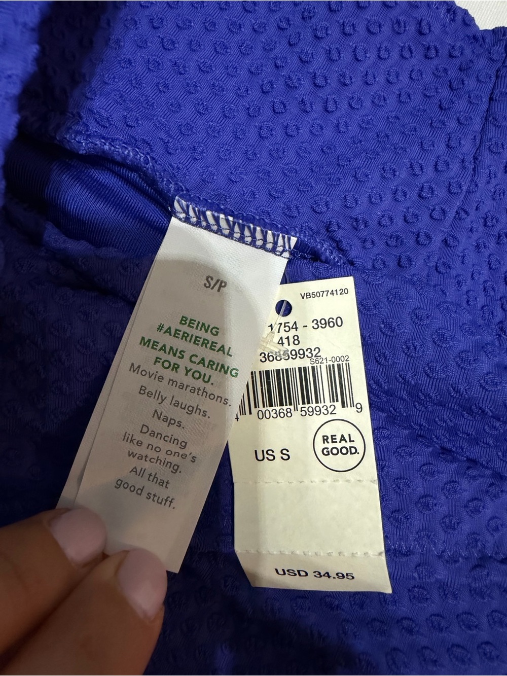 aerie Royal Blue Textured Two-Piece Bikini - Picture 5 of 6